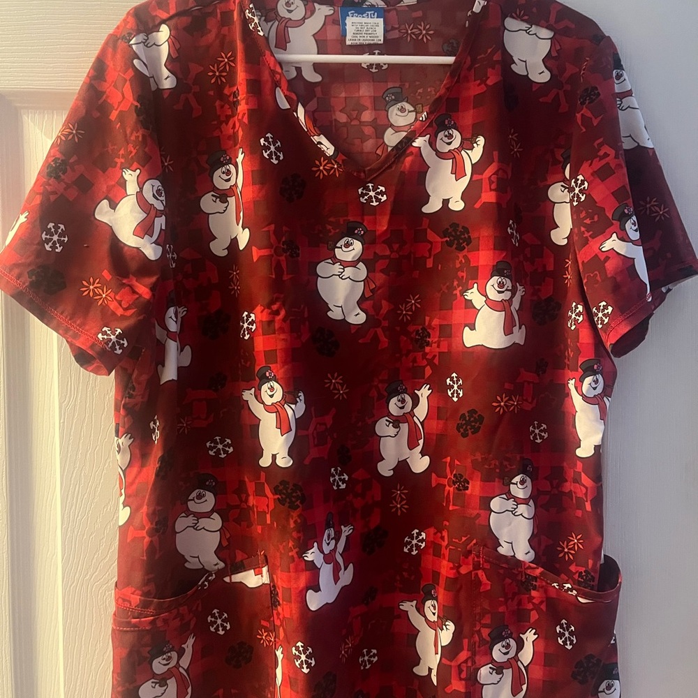 Frosty the Snowman Scrub Top